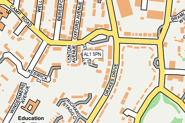 AL1 5PN map - OS OpenMap – Local (Ordnance Survey)