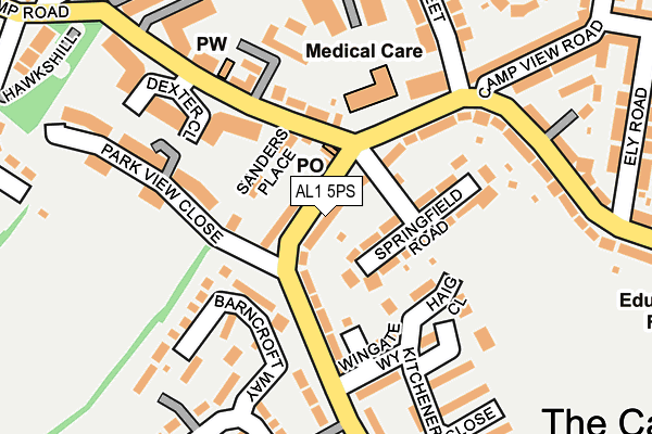 AL1 5PS map - OS OpenMap – Local (Ordnance Survey)