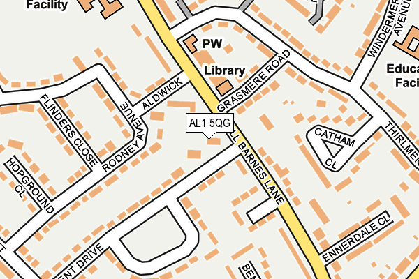 AL1 5QG map - OS OpenMap – Local (Ordnance Survey)