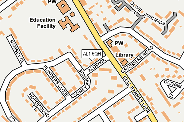 AL1 5QH map - OS OpenMap – Local (Ordnance Survey)