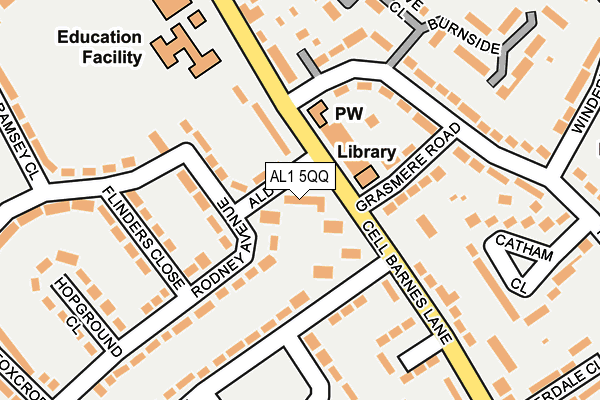 AL1 5QQ map - OS OpenMap – Local (Ordnance Survey)