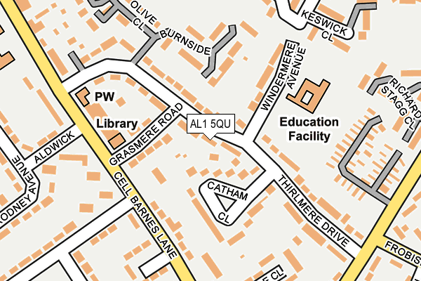 AL1 5QU map - OS OpenMap – Local (Ordnance Survey)