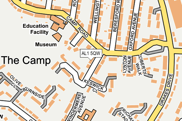 AL1 5QW map - OS OpenMap – Local (Ordnance Survey)