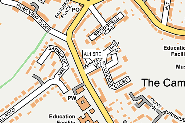 AL1 5RE map - OS OpenMap – Local (Ordnance Survey)