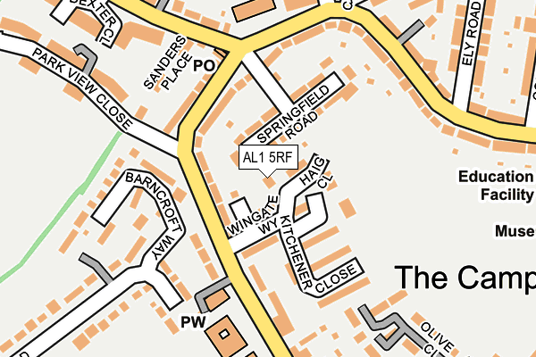 AL1 5RF map - OS OpenMap – Local (Ordnance Survey)