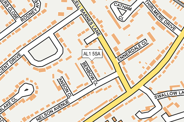 AL1 5SA map - OS OpenMap – Local (Ordnance Survey)