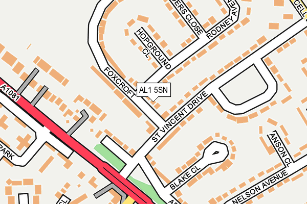 AL1 5SN map - OS OpenMap – Local (Ordnance Survey)