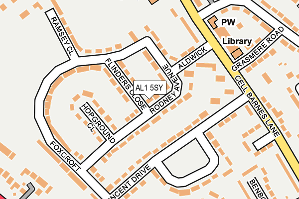 AL1 5SY map - OS OpenMap – Local (Ordnance Survey)
