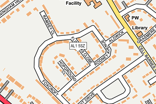 AL1 5SZ map - OS OpenMap – Local (Ordnance Survey)