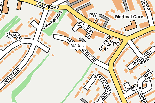 AL1 5TL map - OS OpenMap – Local (Ordnance Survey)