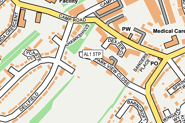 AL1 5TP map - OS OpenMap – Local (Ordnance Survey)