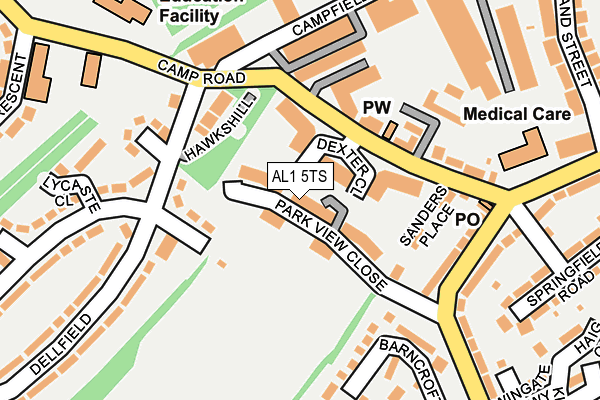 AL1 5TS map - OS OpenMap – Local (Ordnance Survey)