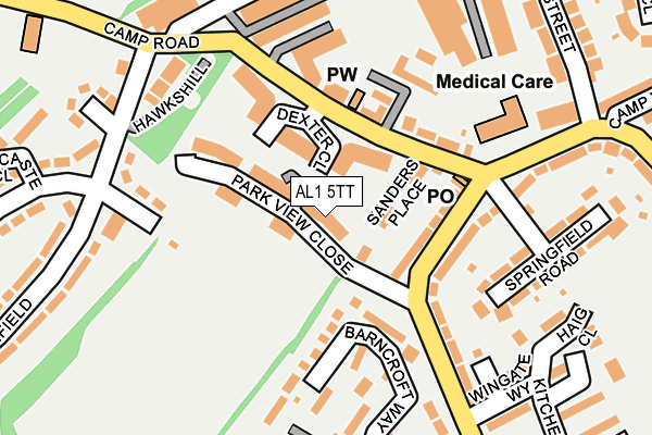 AL1 5TT map - OS OpenMap – Local (Ordnance Survey)