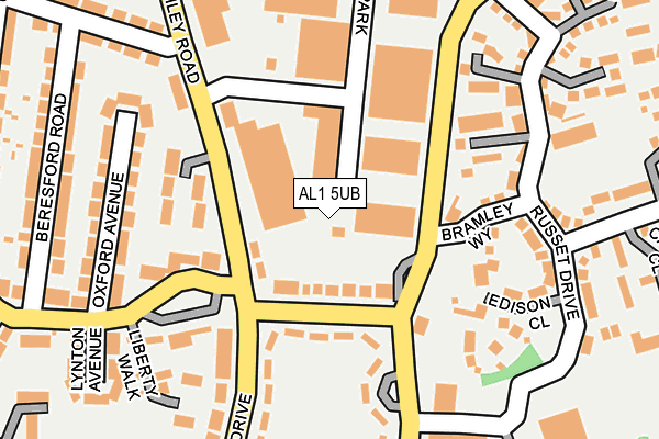 AL1 5UB map - OS OpenMap – Local (Ordnance Survey)