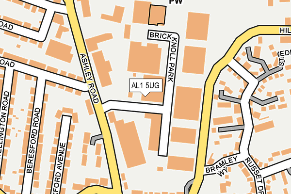 AL1 5UG map - OS OpenMap – Local (Ordnance Survey)