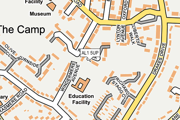 AL1 5UP map - OS OpenMap – Local (Ordnance Survey)