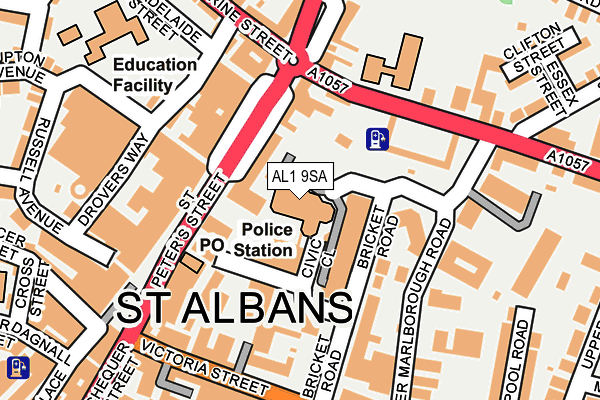 AL1 9SA map - OS OpenMap – Local (Ordnance Survey)
