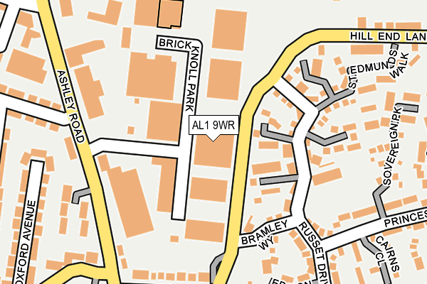 AL1 9WR map - OS OpenMap – Local (Ordnance Survey)