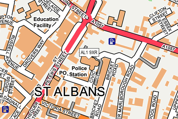 AL1 9XR map - OS OpenMap – Local (Ordnance Survey)