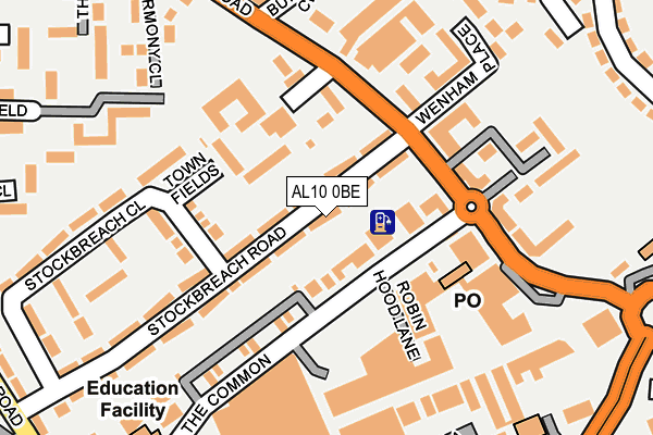 AL10 0BE map - OS OpenMap – Local (Ordnance Survey)