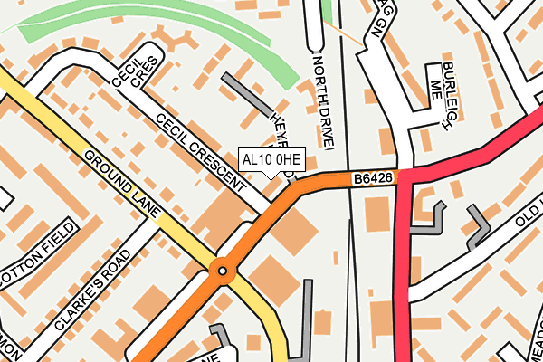 AL10 0HE map - OS OpenMap – Local (Ordnance Survey)
