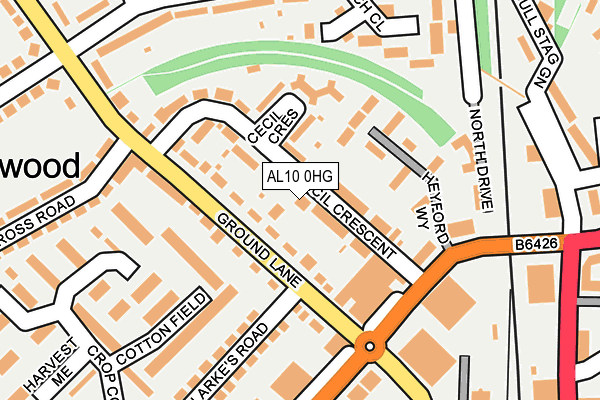 AL10 0HG map - OS OpenMap – Local (Ordnance Survey)