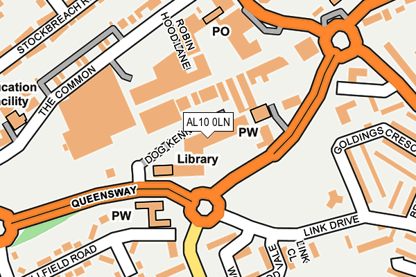 AL10 0LN map - OS OpenMap – Local (Ordnance Survey)