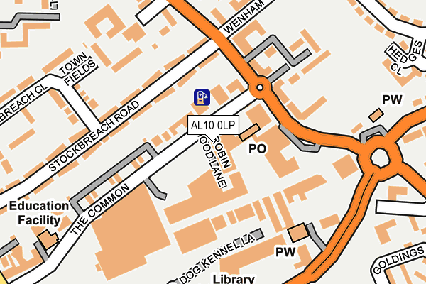 AL10 0LP map - OS OpenMap – Local (Ordnance Survey)