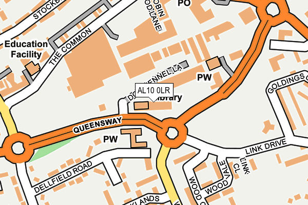 AL10 0LR map - OS OpenMap – Local (Ordnance Survey)