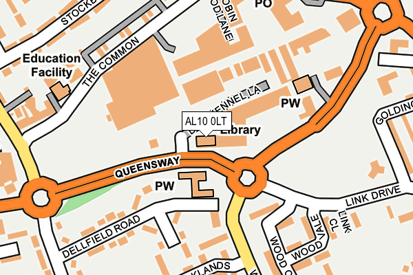 AL10 0LT map - OS OpenMap – Local (Ordnance Survey)