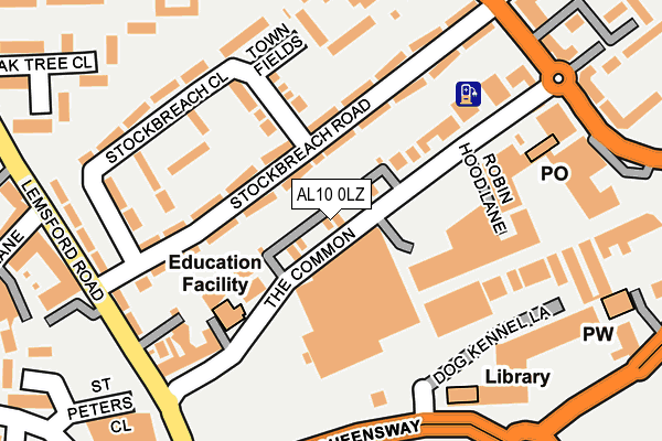 AL10 0LZ map - OS OpenMap – Local (Ordnance Survey)