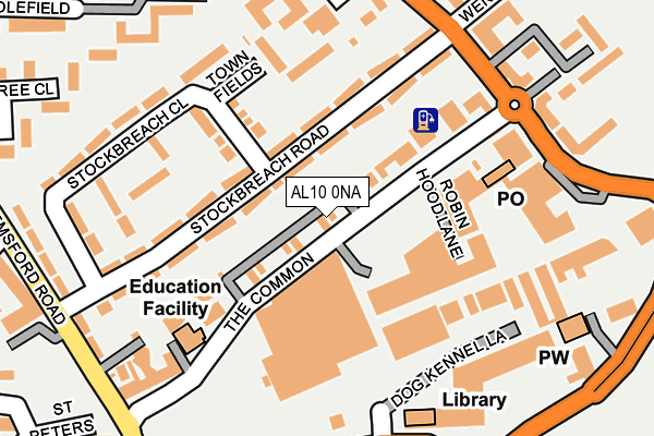 AL10 0NA map - OS OpenMap – Local (Ordnance Survey)