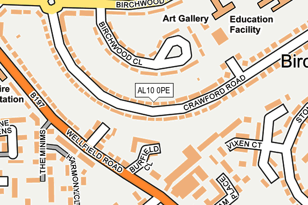 AL10 0PE map - OS OpenMap – Local (Ordnance Survey)