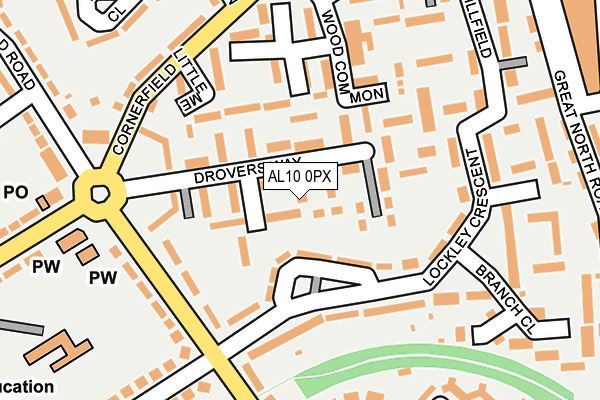 AL10 0PX map - OS OpenMap – Local (Ordnance Survey)