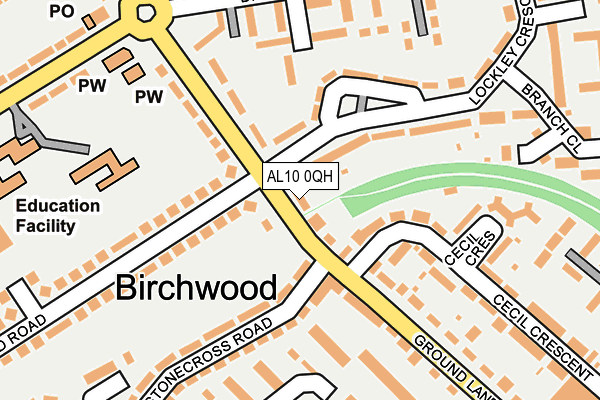 AL10 0QH map - OS OpenMap – Local (Ordnance Survey)
