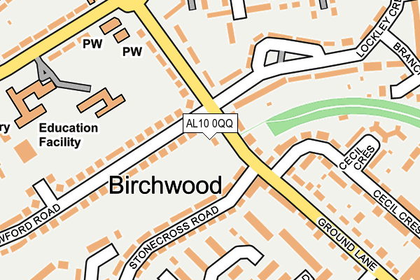 AL10 0QQ map - OS OpenMap – Local (Ordnance Survey)