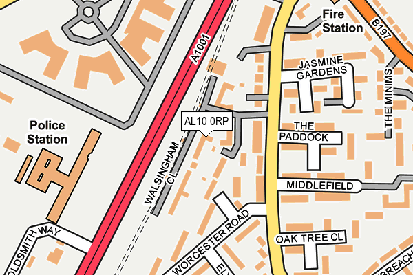 AL10 0RP map - OS OpenMap – Local (Ordnance Survey)