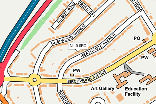 AL10 0RQ map - OS OpenMap – Local (Ordnance Survey)