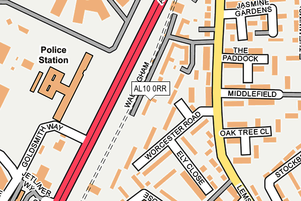 AL10 0RR map - OS OpenMap – Local (Ordnance Survey)