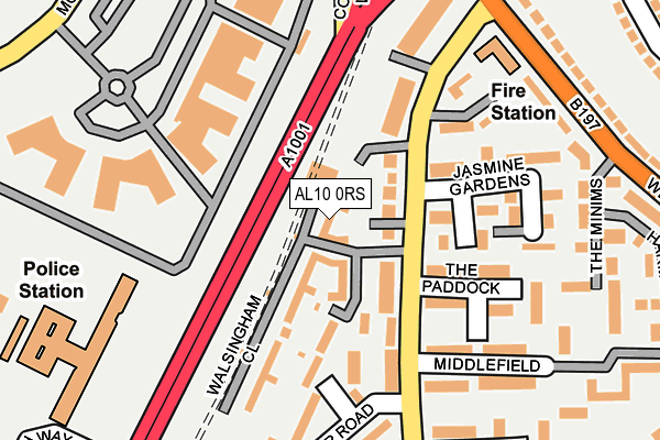 AL10 0RS map - OS OpenMap – Local (Ordnance Survey)