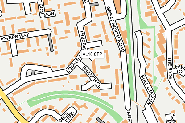 AL10 0TP map - OS OpenMap – Local (Ordnance Survey)