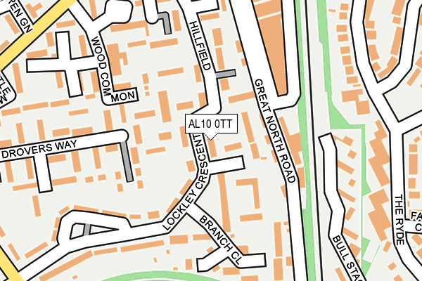 AL10 0TT map - OS OpenMap – Local (Ordnance Survey)