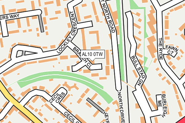 AL10 0TW map - OS OpenMap – Local (Ordnance Survey)