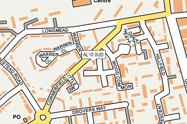 AL10 0UD map - OS OpenMap – Local (Ordnance Survey)