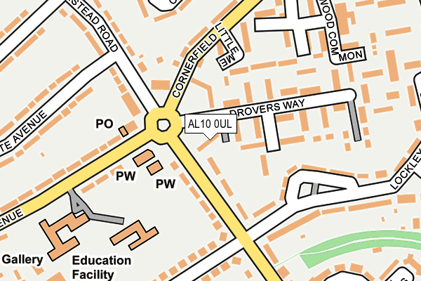 AL10 0UL map - OS OpenMap – Local (Ordnance Survey)