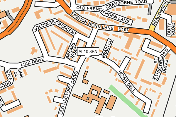 AL10 8BN map - OS OpenMap – Local (Ordnance Survey)