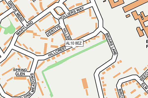 AL10 8EZ map - OS OpenMap – Local (Ordnance Survey)