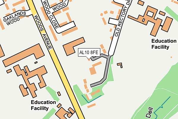 AL10 8FE map - OS OpenMap – Local (Ordnance Survey)
