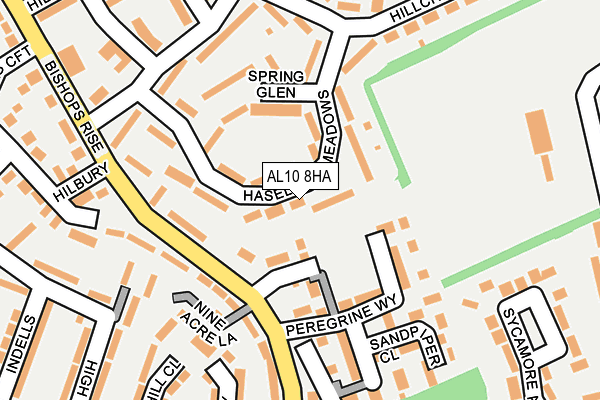 AL10 8HA map - OS OpenMap – Local (Ordnance Survey)