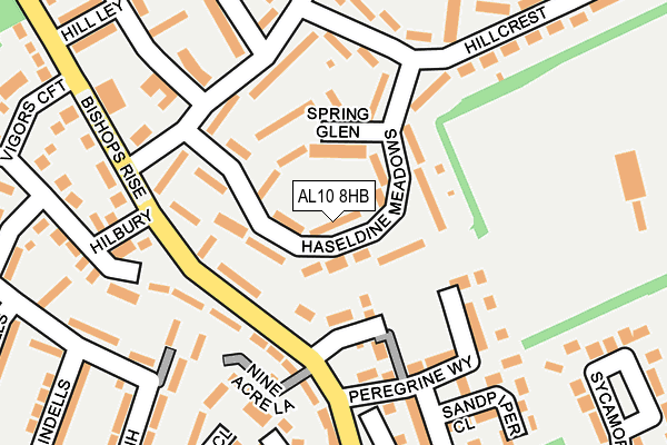 AL10 8HB map - OS OpenMap – Local (Ordnance Survey)